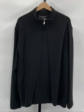 Van Heusen Black Half-Zip Knit Pullover